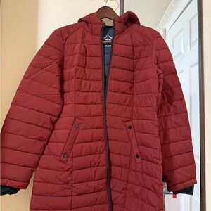 Women's Burgundy Puffer Coat